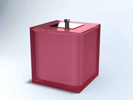 Lixeira QUADRADA 5L c/ Sobre-tampa INOX 