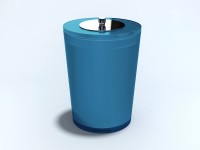 Lixeira REDONDA 3L c/ Sobre-tampa INOX 