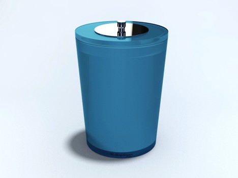 Lixeira REDONDA 3L c/ Sobre-tampa INOX 