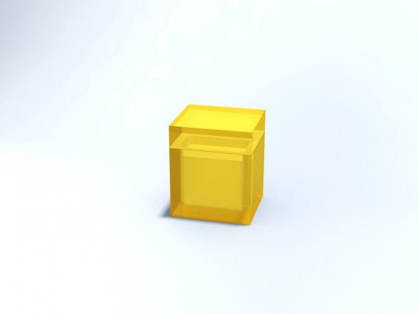 PORTA COTONETE C/ TPA EM RESINA QUADRADO 